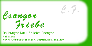 csongor friebe business card